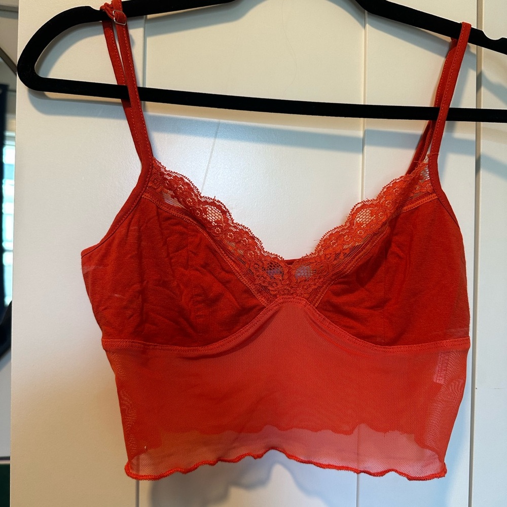 Women's Red Lace Bralette